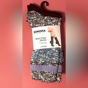 Sonoma Boot Crew Socks 2-pair Women’s